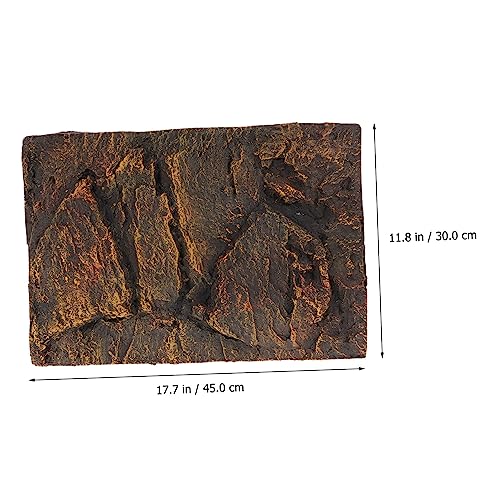 STOBOK 3D Reptile Tank Background Board Pu Material Turtle Aquarium Decor Terrarium Display for Pet Habitat Wall Decoration