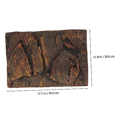 STOBOK 3D Reptile Tank Background Board Pu Material Turtle Aquarium Decor Terrarium Display for Pet Habitat Wall Decoration