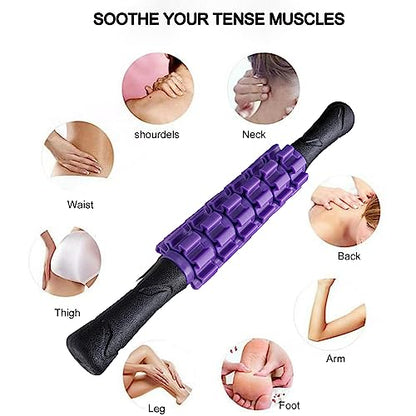 Muscle Roller Stick Massager for Leg & Body, Lymphatic Body Roller Liposuction Massager Stick Relief Sore Muscle Tightness for Athletes, Yoga, Physical Therapy Liposuction
