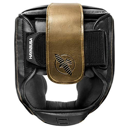 Hayabusa T3 Adjustable MMA Headgear - color: Black/Gold, size: Medium