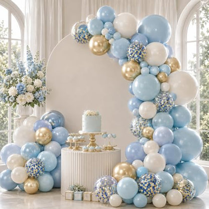 Paready Blue Gold Balloons, 60 Pcs Party Balloons for Boys Graduation - color: Blue Gold