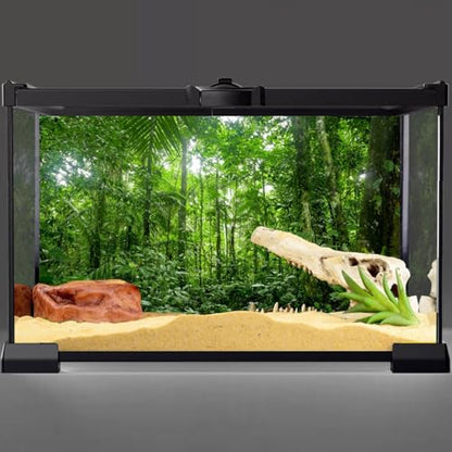 72x18 in Tropical Terrarium Backdrop Green Tree Reptile Habitat Background | AWERT Rainforest Aquarium Background - size: 72x18in/180x45cm