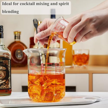High Borosilicate Glass Measuring Cup-V-Shaped Spout，Glass Measuring Beaker for Kitchen or Restaurant, Easy to Read, 1000 ML (32 Oz, 4Cup) - size: 4Cup,1000ML