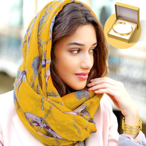 Ferreve 6/12/24 Sets Islamic Gifts for Women Ayatul Kursi Bracelets Bulk Arabic Hajj Jewelry Gifts for Women Muslim Arabic Calligraphy Cuff Gold Bangle with Box for Islamic Hajj Party Favors