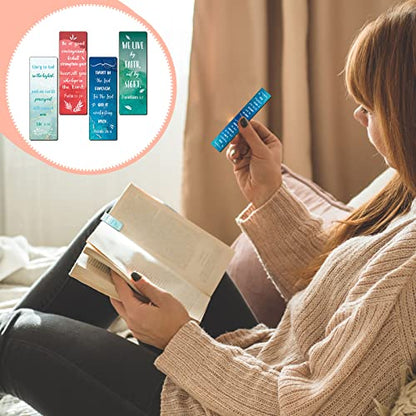 Chinco 30 Pcs Magnetic Bookmarks Christian Bookmarks Bulk Bible Verse Inspirational Scripture Page Clips for Women Childrens Kids Teachers Mothers Day Church Supplies School Gifts(Watercolor) - style: Watercolor