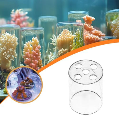 Coral Feeder Cover,Coral Feeding Breeding Protection Cover, Anti Predation for Aquarium Transparent,Protector Guard, S - size: S