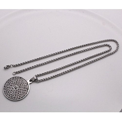ZKDC Asma-ul-Husna 99 Names of ALLAH stainless steel 60 cm chain necklace for man women Islamic muslim jewelry
