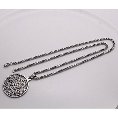 ZKDC Asma-ul-Husna 99 Names of ALLAH stainless steel 60 cm chain necklace for man women Islamic muslim jewelry
