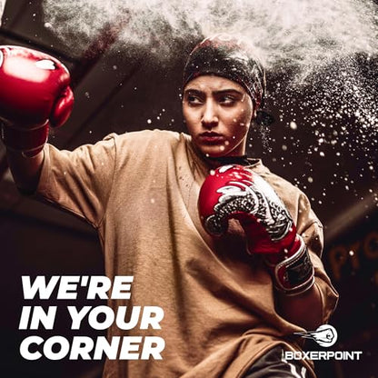 BOXERPOINT Speed Bag for Boxing - Durable PU Leather Punching Bag for Adults - Anti-Leak Boxing Bags Home Gym Training Equipment, Portable Heavy Bags - Large Reflex Ball, Indoor & Outdoor