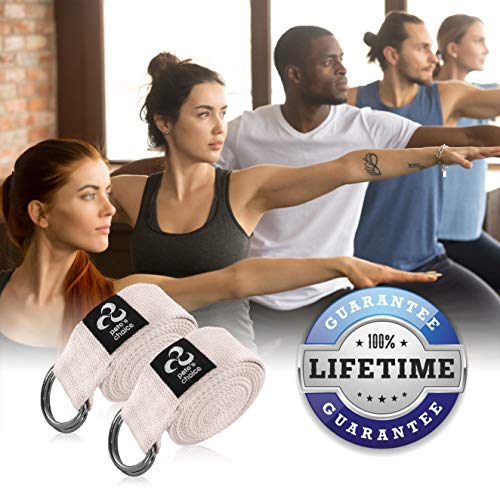 Stretching Straps and Yoga Blocks - Yoga Beginner Kit for Pilates & Gym | For Home Workouts - Hold Poses, Stretch, Improve Flexibility & Maintain Balance. BONUS Exercise Guide