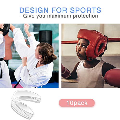 Coolrunner Mouth Guard Sports, 4 Pack Athletic Mouth Guards | Professional Moldable Youth Mouthguard for Maximum Protection, Customizable for Comfort(12 Years or Older)