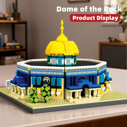 Dome of The Rock Building Blocks Sets Islamic Architecture Building Kits World Famous Landmark Model Toys Eid Gifts for Muslim Adults Kids 983PCS - style: Dome of The Rock