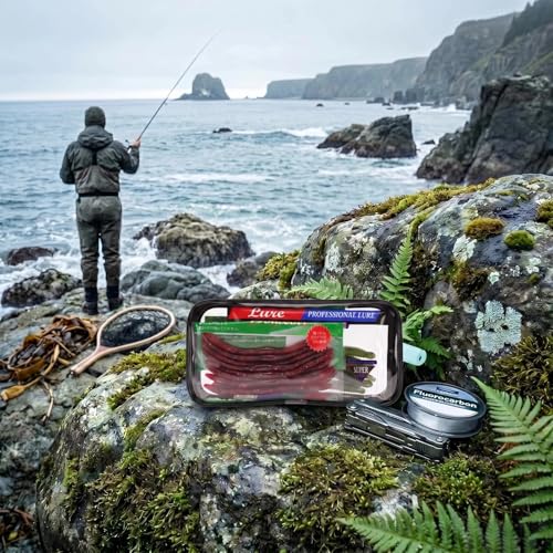 2 Pcs Water-Resistant Fishing Tackle Storage Bags,Premium Fishing Accessory Pouch,Fishing Bait Lures Storage Bags for Soft Plastics and Fishing Gear, Durable & Tough Build, Large Capacity | Premium Fishing Accessory Pouch, For Soft Plastics & Fishing Gear
