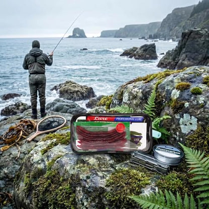2 Pcs Water-Resistant Fishing Tackle Storage Bags,Premium Fishing Accessory Pouch,Fishing Bait Lures Storage Bags for Soft Plastics and Fishing Gear, Durable & Tough Build, Large Capacity | Premium Fishing Accessory Pouch, For Soft Plastics & Fishing Gear