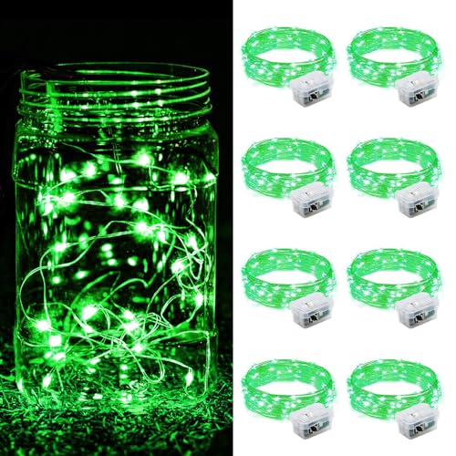 ZGWJ 8 Pack Green Fairy Lights, Mini String Lights - color: Green, size: 8P