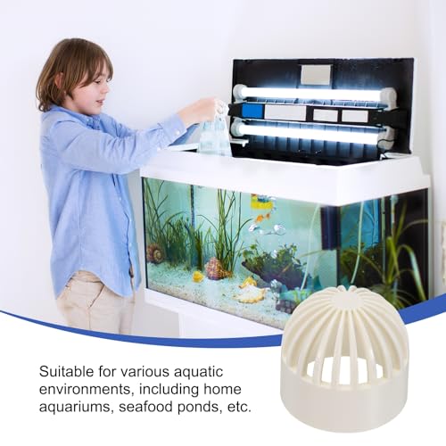 PATIKIL 1.3 Inch (32mm) Fish Cover Permeable Cap, 4 Pcs PVC Breathable Cap Aquarium Guard Fish Tank Intake Cover, White - color: White, size: 1.3Inch(32mm)