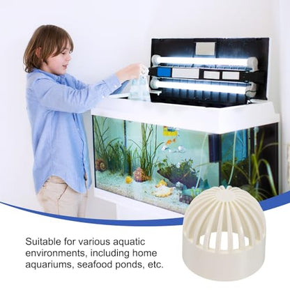 PATIKIL 1.3 Inch (32mm) Fish Cover Permeable Cap, 4 Pcs PVC Breathable Cap Aquarium Guard Fish Tank Intake Cover, White - color: White, size: 1.3Inch(32mm)
