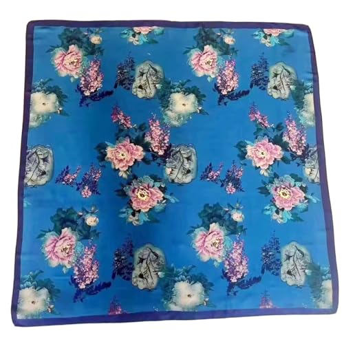 XL 43 Inch Extra Large Square Scarf Fashion Scarves Silk Feeling Hair Scarf Wrapping Scarfs Night Sleeping Headscarf - color: Ba1016