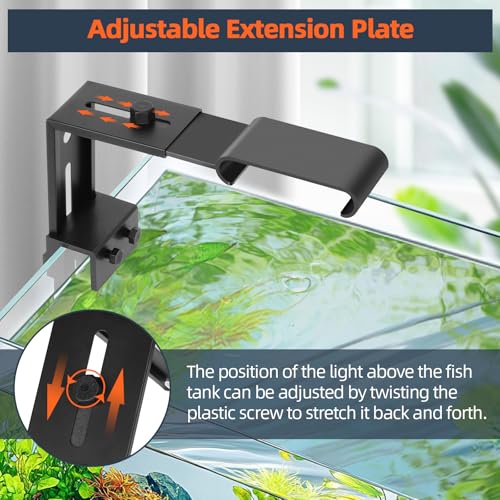 hygger Aquarium Light Clip Holder (for HG-957),1 Piece, Aquarium Fish Tank Light Riser/Holder/Bracket/Stand/Mount - size: 1 piece