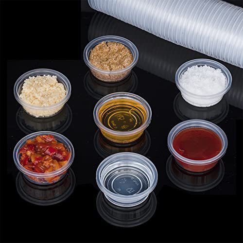 Lizard Crested Gecko Food Water Feeding Cups, 100 pcs, 0.5oz | Reptile Feeder Bowls, for Lizard and Other Small Pet Ledge Accessories Supplies