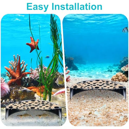2 Pcs Shrimp Hides for Aquarium, ABS Plastic Aquarium Cave Shelters Small Fish Shrimps Tunnel House with Multiple Holes for Fish Tank Decor Accessories