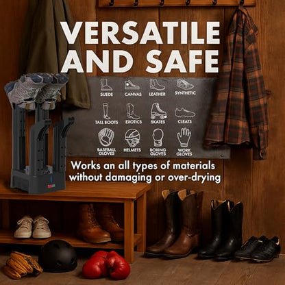JobSite Boot Dryer - Mighty Dry with Heat Blower Fan - Fast Glove & Shoe Dryer - Helps Reduce Odor