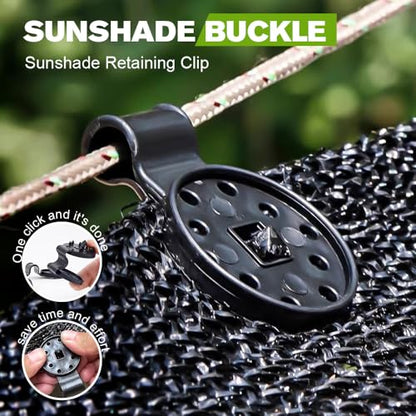 2026 New Shade Cloth Clips, Heavy Duty Lock Grip Tarp Clamps Clips for Sunshade Netting, Shade Cloth Gripper Clips, Sun Shade Locking Clips for Mesh Bird-Proof Garden Agricultural Nets (20, Black)