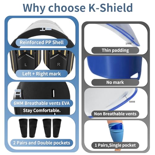 K-Shield Soccer Shin Guards with 2 Pairs Sock Sleeves for Kids Youth Adults | Protective Football Shin Pads, Breathable Lightweight Calf Guards for Boys Girls Men Women - size: S:under 4'7"