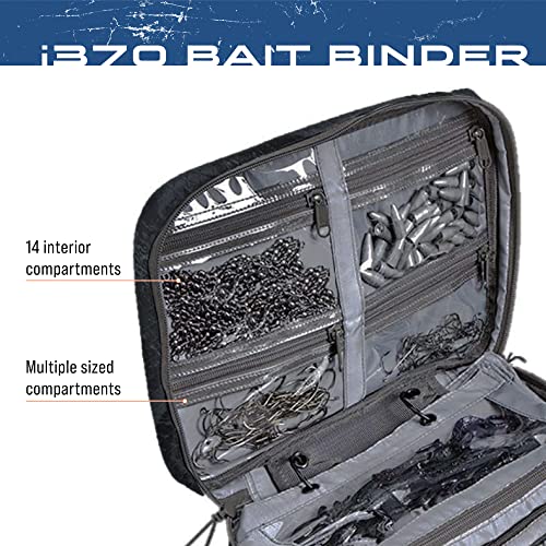 FROGG TOGGS Bait Binder, Fishing Tackle and Bait Storage, Salt Water Resistant Soft Sided Tackle Bag, Blue, i370