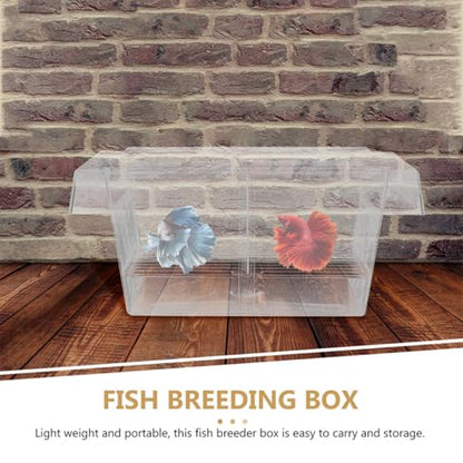 2pcs Fish Breeding Box with Double-Layer Floating Design Aquarium Nursery Incubator Hatchery Divider for Fry and Shrimp Cultivation