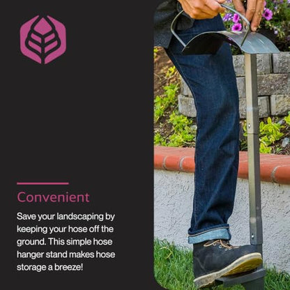Yard Butler Free Standing Garden Hose Holder, Steel | Steel Freestanding Hose Holder for Lawn and Garden, Water Hose Storage and Organizer, Garden Caddy and Hose Hanger - size: Hanger