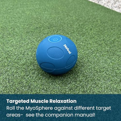MyoSphere® Vibration Massage Ball Portable Muscle Recovery Tool | Nobol Deep Tissue Vibration Rechargeable Massager - Nobol Blue - color: Nobol Blue
