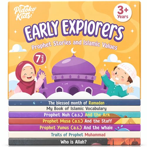 Islamic Books for Kids Set of 7 - Ramadan Prophet Stories for Toddlers 3+