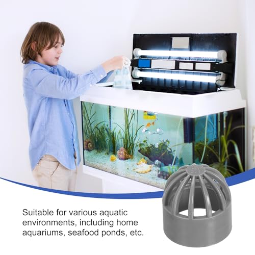 PATIKIL 1 Inch (25mm) Fish Cover Permeable Cap, 4 Pcs PVC Breathable Cap Aquarium Guard Fish Tank Intake Cover, Gray - color: Gray, size: 1Inch(25mm)