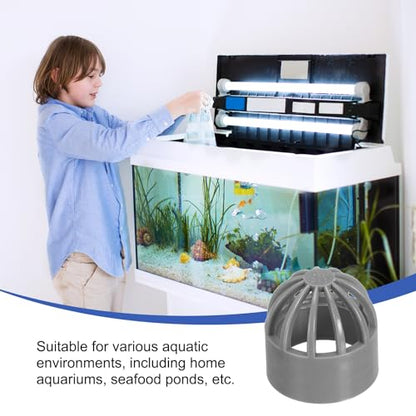 PATIKIL 1 Inch (25mm) Fish Cover Permeable Cap, 4 Pcs PVC Breathable Cap Aquarium Guard Fish Tank Intake Cover, Gray - color: Gray, size: 1Inch(25mm)