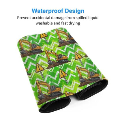 Waterproof Extended Mouse Pad Excavator Cute Construction, Keyboard Mouse Mat Anti Slip Base Desktop - color: Pattern (151), size: 29.5L x 15.8W inches
