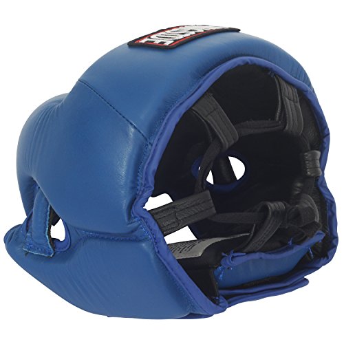 Ringside Competition Boxing Muay Thai MMA Sparring Head Protection Headgear with Cheeks - color: Blue, size: Large