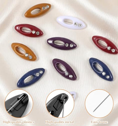 12 Pcs Hijab Pins for Women, Non-Slip Rustproof Colorful Plastic Scarf Clips, Muslim Women Hijab Pins Accessories for Hijabs, Shawls & Pashminas