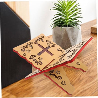Elegant Quran Book Stand Intricate Carvings Design for Reading and Display for Home and Daily Use