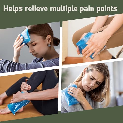 4PK Flexible Hot and Cold Gel Packs for Injuries Reusable - Gel Ice Pack Cold Compress for Knee, Back, Neck, Wrist, Hand, Elbow, Ankle Pain Relief - 9.5" x 4.5" - style: HotandCold