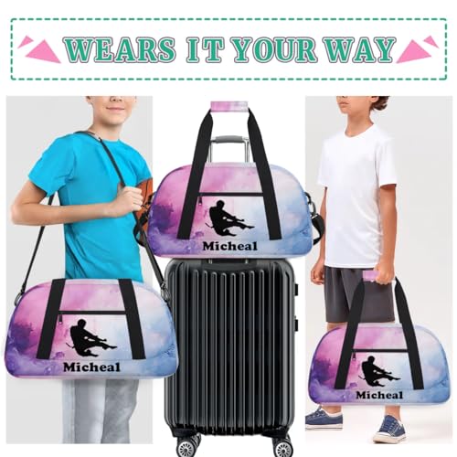 Personalized Martial Art Bag Duffel Bag for Girls, Custom Taekwondo Karate Bag Overnight Bags for Travel Weekender Practice Fly - color: Option 15
