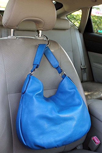 Clipa Bag Hangers The Ring that Opens into a Hook, Closes Automatically | Holds 33 lbs, Needs only 1/2" to Hang a Bag, Easy to Use with One Hand, in 9 available styles, 3 yr Warranty - color: Matte Silver