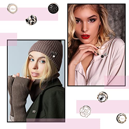 Sureio 80 Pcs Brooch Pins Mini Safety Lapel Pins Buttons Brooches Para Ropa De Mujer for Women Clothes Jeans Coat Dress Hat Decoration, 0. 39 Inch(Classic Style)
