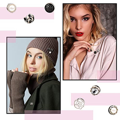 Sureio 80 Pcs Brooch Pins Mini Safety Lapel Pins Buttons Brooches Para Ropa De Mujer for Women Clothes Jeans Coat Dress Hat Decoration, 0. 39 Inch(Classic Style)