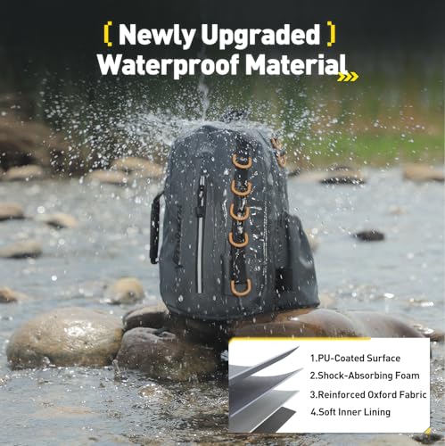 Small Fishing Bag with Rod Strap, Portable & Lightweight, Fish Small Tackle bag – Fits Tackle Boxes & Gear,Move Freely, Cast Smoothly - Fishing Gifts for Men - color: Graphite