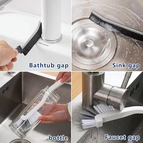12 Pack Crevice Cleaning Brush Set–Household Deep Cleaning Supplies, Perfect for Small Spaces, Grout, and Tough Tasks