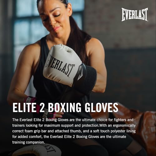 Everlast Elite 2 Boxing Gloves - color: Red, size: 14 oz