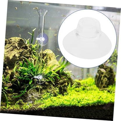 Toddmomy 50pcs Fish Tank Cup Feeders Holders for Easy Aquarium Installation Transparent Design for Elegant Aesthetic Fixation for Fish Feeding Accessories - size: 2.60X2.60X1.50CM