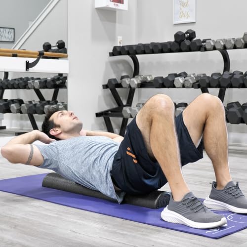 OPTP AXIS Firm Foam Roller, High Density Foam Roller for Physical Therapy, Yoga, Pilates, Fitness Exercise and Sports Training (Black, 36" X 3" Half-Round) - color: Black - 36" X 3" Half-round
