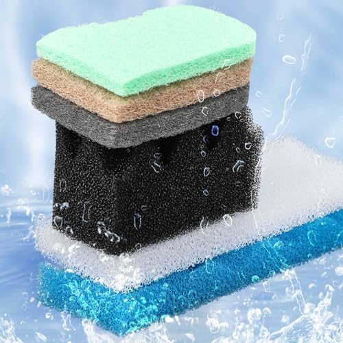 Threlaco 32 Pcs Filter Media Compatible with 306/307 Filters, Aquarium Replacement Maintenance Kit Including Biological Sponge, Ammonia/Phosphate/Nitrite Remover Pad, Aquarium Towel, Grease - style: 306/307